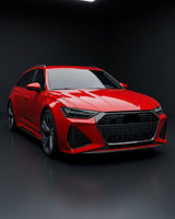 2019–2021 Audi RS6 C8 Avant Front Grille Insert Trim Cover – Dry Carbon Fiber
