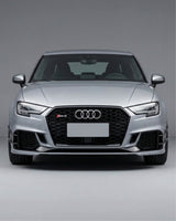 2017–2019 Audi RS3 8V Sedan Front Bumper Fins – Carbon Fiber