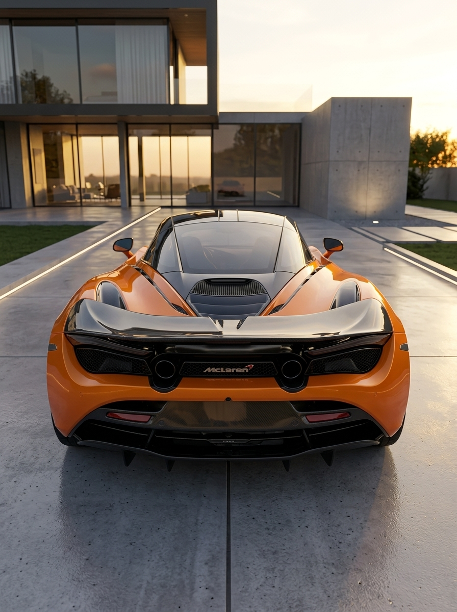 McLaren 720S Spider Dry Carbon Fiber Rear Spoiler Wing Polished Finish 2017 - 2019