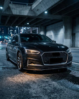 2017–2019 Audi A5 S-Line / S5 B9 Coupe & Sportback Front Lip Splitter – Carbon Fiber