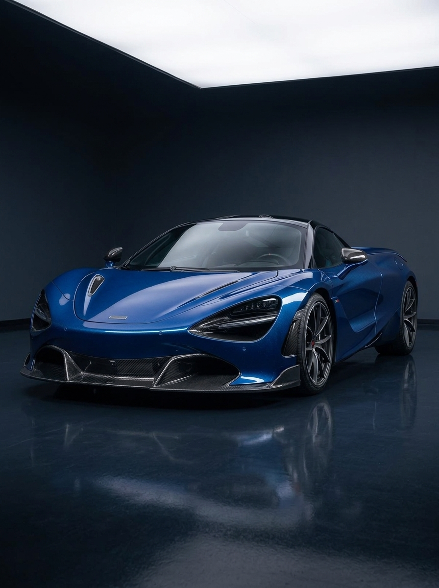 McLaren 720S Spider Dry Carbon Fiber Front Lip Splitter Screw-On 2017 - 2019