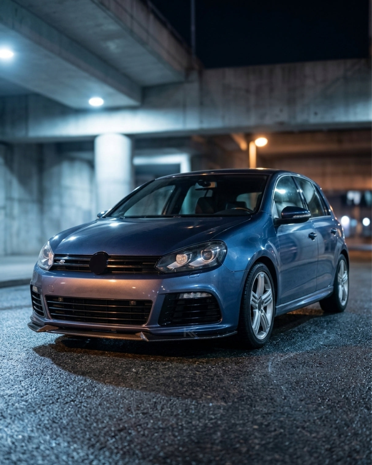 2010–2013 Volkswagen Golf R MK6 R20 Style 3-Piece Front Splitter Kit – Carbon Fiber