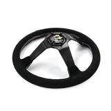Have Faith Infiniti G35 G37 Suede 3"Deep Dish Steering Wheel + Quick Release Short Hub Adapter