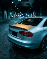 2013–2016 Audi A4 S-Line / S4 B8.5 Sedan Ducktail Style Rear Trunk Spoiler – Carbon Fiber