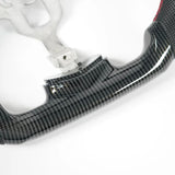Corvette C6 Flat Bottom Steering Wheel – Hydro-Dip Carbon Fiber Woodgrain Finish (2007–2013)