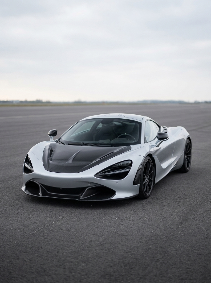 McLaren 720S Dry Carbon Fiber Hood Bonnet Sports Style Bolt-On