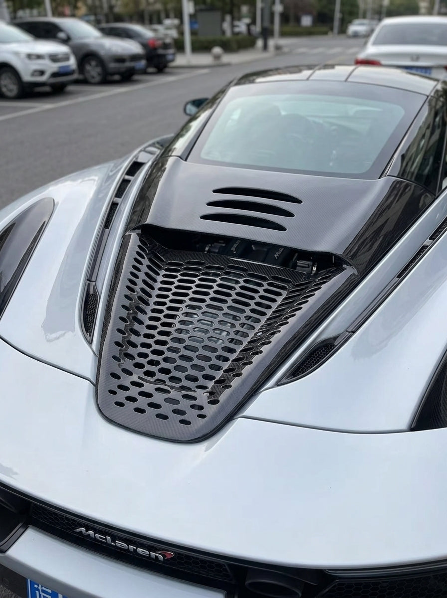 McLaren 720S Dry Carbon Fiber Engine Cover 765LT Style Sports Bolt-On