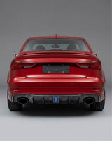 2017–2019 Audi RS3 8V Sedan Rear Bumper Lip – Forged Carbon Fiber