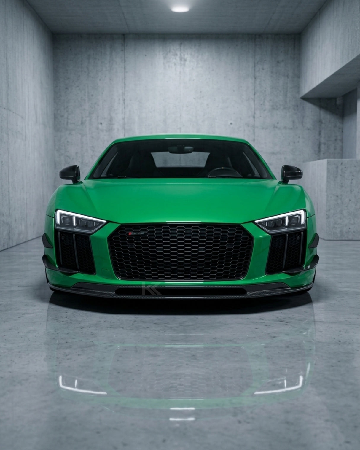 2016–2018 Audi R8 V10 & V10 Plus Coupe V-Design Front Lip Spoiler – Dry Carbon Fiber
