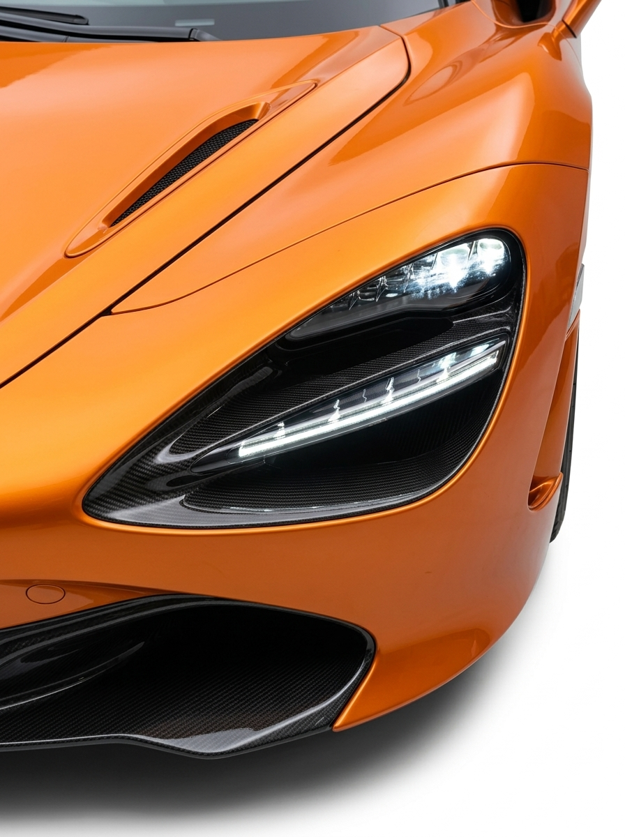 McLaren 720S Spider Dry Carbon Fiber Headlight Bezel Trim 2017 - 2019 Pair