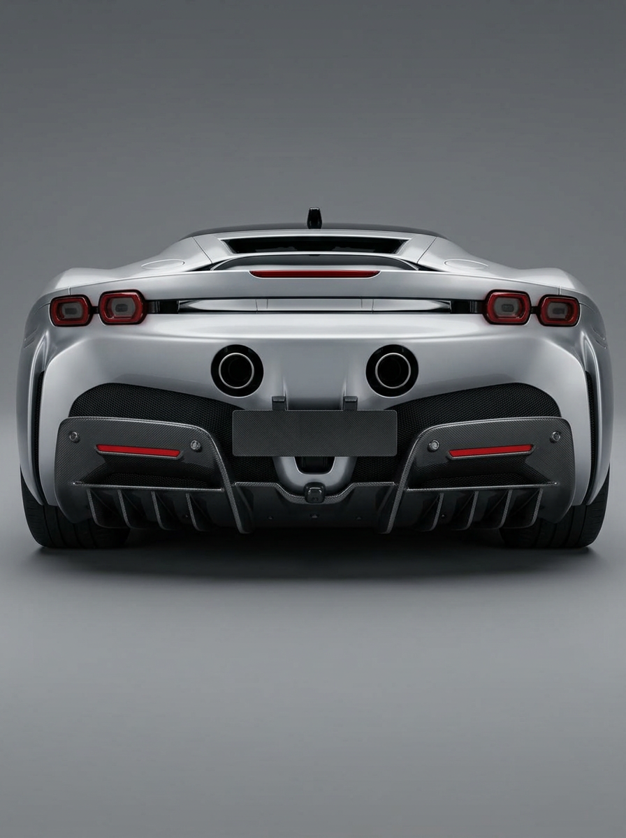 2019+ Ferrari SF90 OEM Style Bolt-On Rear Diffuser - Dry Carbon Fiber