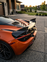 McLaren 720S Spider Dry Carbon Fiber Rear Wing Polished Finish 2017 - 2019