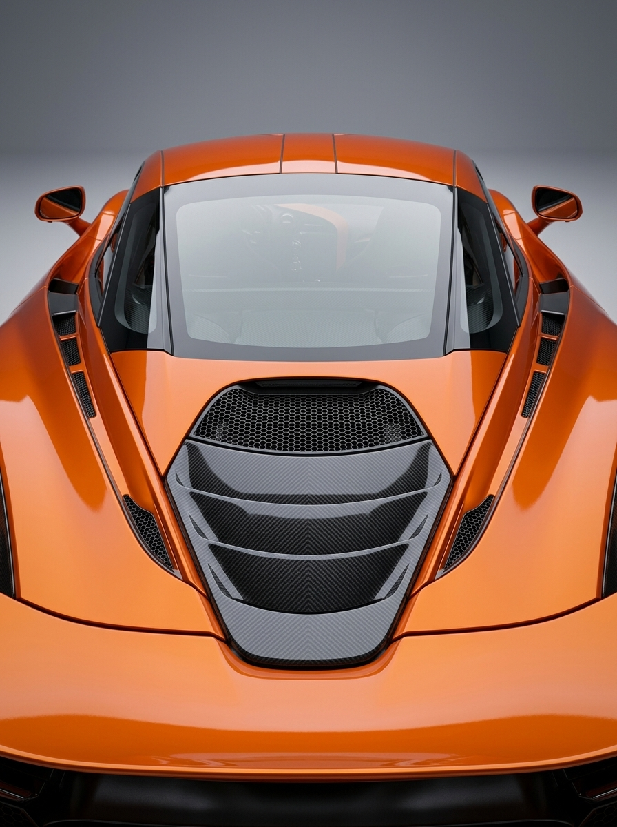 McLaren 720S Spider Dry Carbon Fiber Engine Cover Lower OEM Style 2017 - 2019
