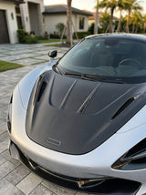 McLaren 720S Dry Carbon Fiber Hood Bonnet Sports Style Bolt-On