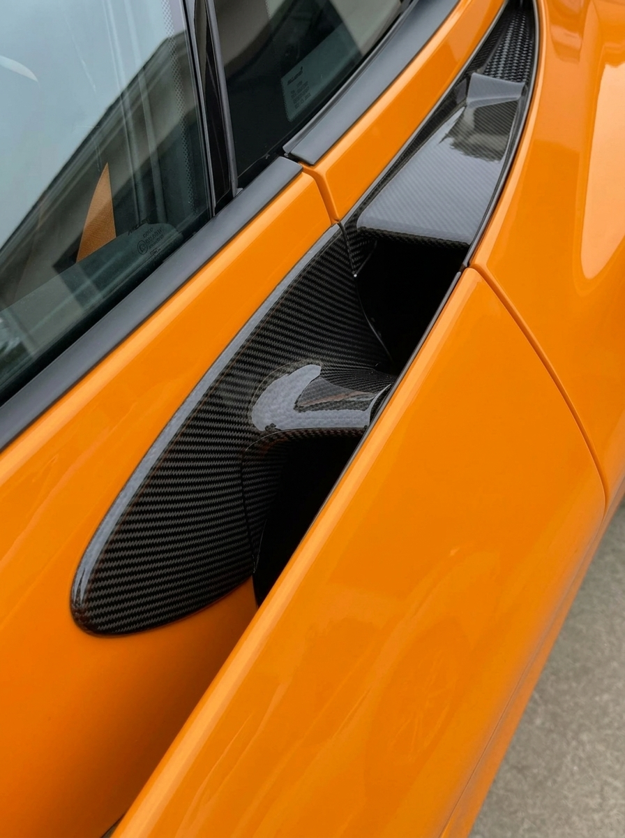 McLaren 720S Spider Dry Carbon Fiber Door Handle Covers 2017 - 2019 Pair