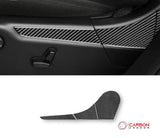 [6pcs] Real Carbon Fiber Front Seat Side Trim Overlay for 2011-2020 Dodge Durango