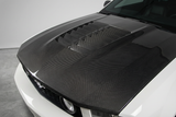 2005-2009 Ford Mustang GT500 V2 Style Hood - Carbon Fiber