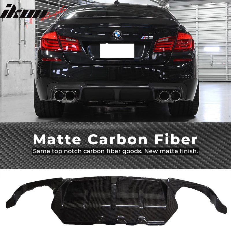 2012-2016 BMW F10 M5 3D Style Rear Bumper Lip Diffuser Carbon Fiber
