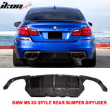 2012-2016 BMW F10 M5 3D Style Rear Bumper Lip Diffuser Carbon Fiber