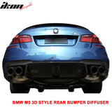 2012-2016 BMW F10 M5 3D Style Rear Bumper Lip Diffuser Carbon Fiber