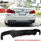 2011-2016 BMW F10 M-Sport V Rear Bumper Lip Diffuser Carbon Fiber CF