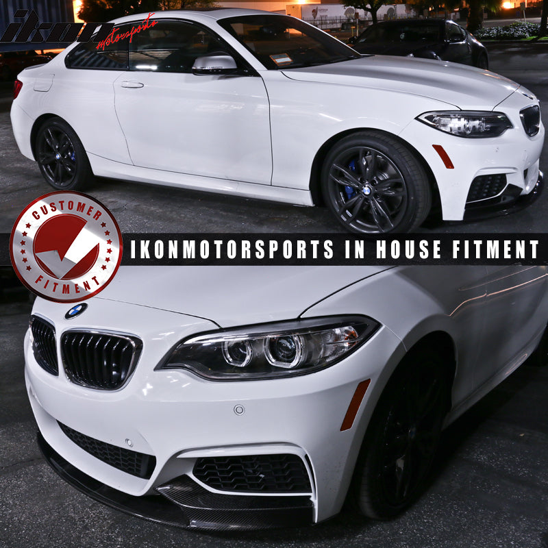 2014-2021 BMW F22 2 Series M Sport P Front Bumper Lip Carbon Fiber CF