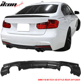 2012-2018 BMW F30 Sedan 3D Style Rear Bumper Lip Diffuser Carbon Fiber