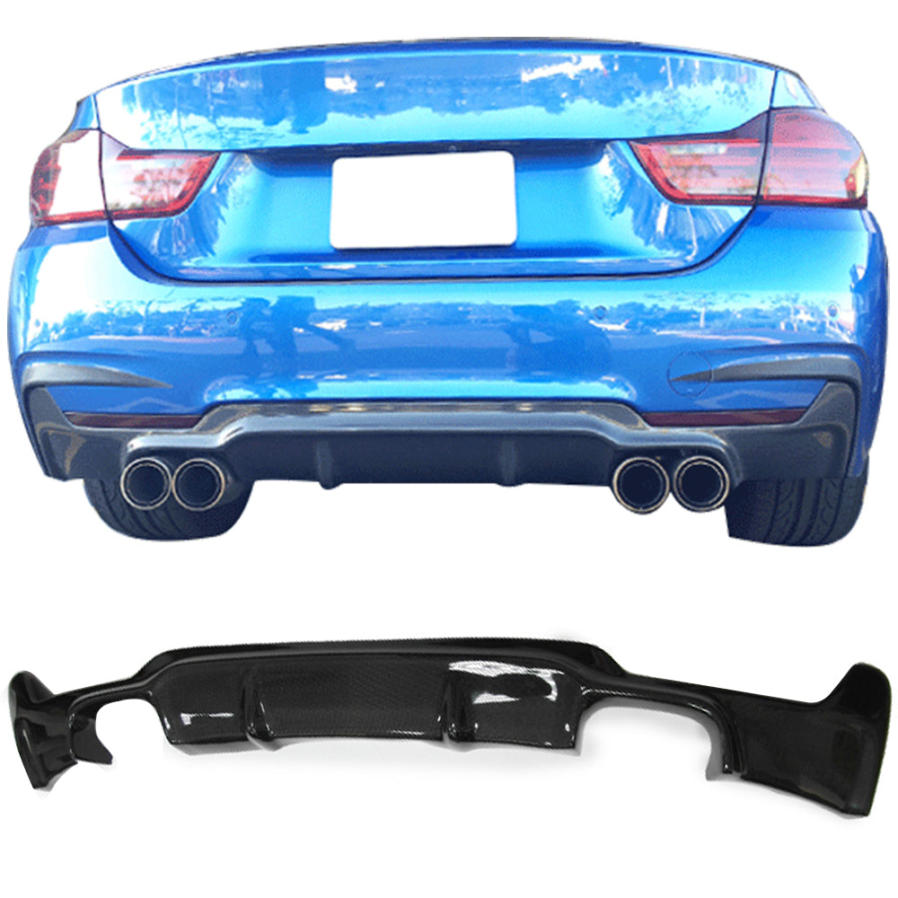 2014-2020 BMW F32 F33 3D Style Rear Bumper Lip Diffuser Carbon Fiber