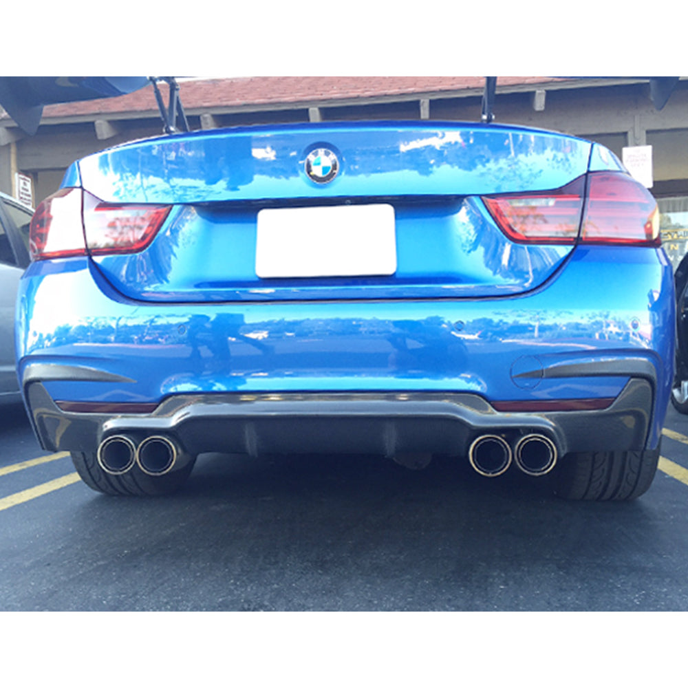 2014-2020 BMW F32 F33 3D Style Rear Bumper Lip Diffuser Carbon Fiber