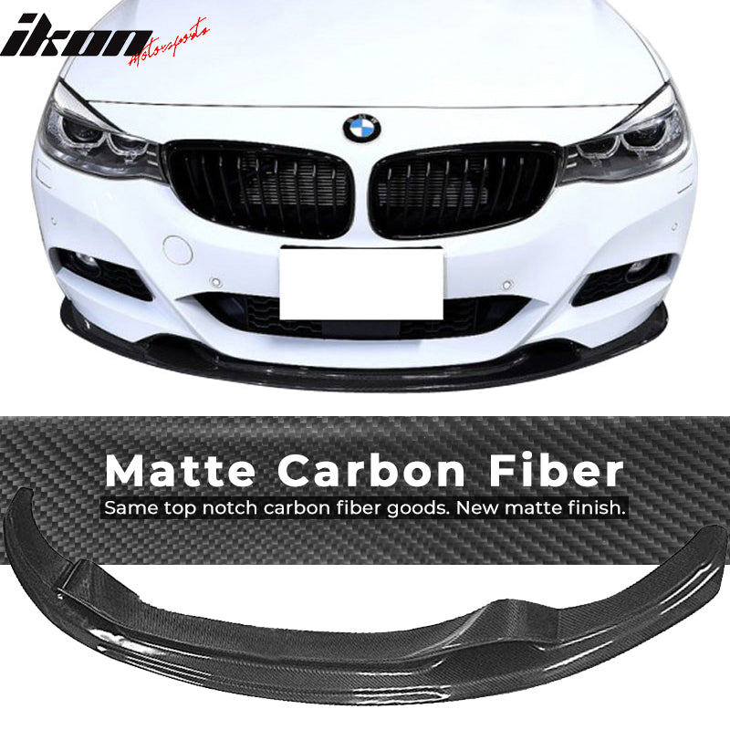 2014-2016 BMW F34 M Sport M-Tech 3D Front Bumper Lip Carbon Fiber CF