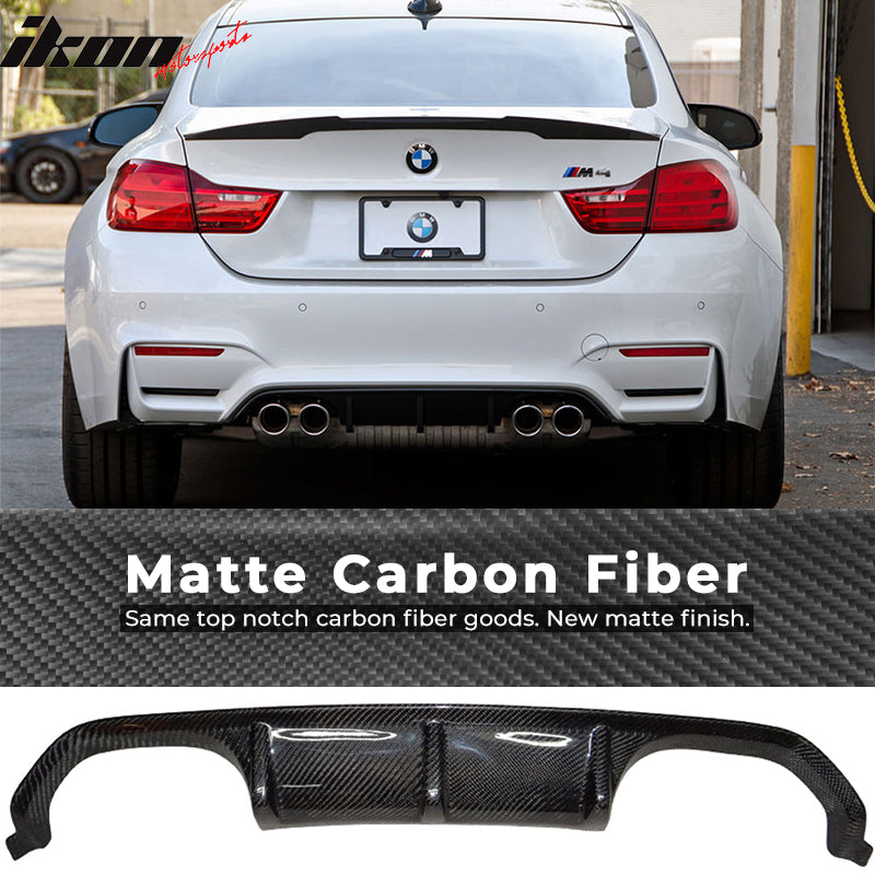 2015-2020 BMW F80 M3 F82 M4 V Rear Bumper Lip Diffuser Carbon Fiber