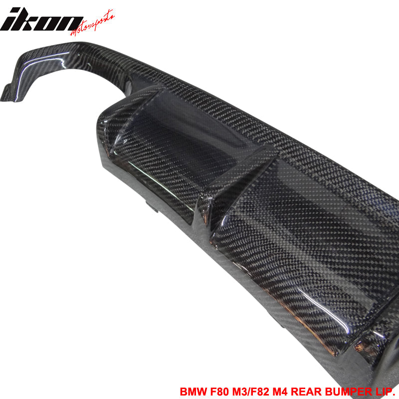 2015-2020 BMW F80 M3 F82 M4 V Rear Bumper Lip Diffuser Carbon Fiber