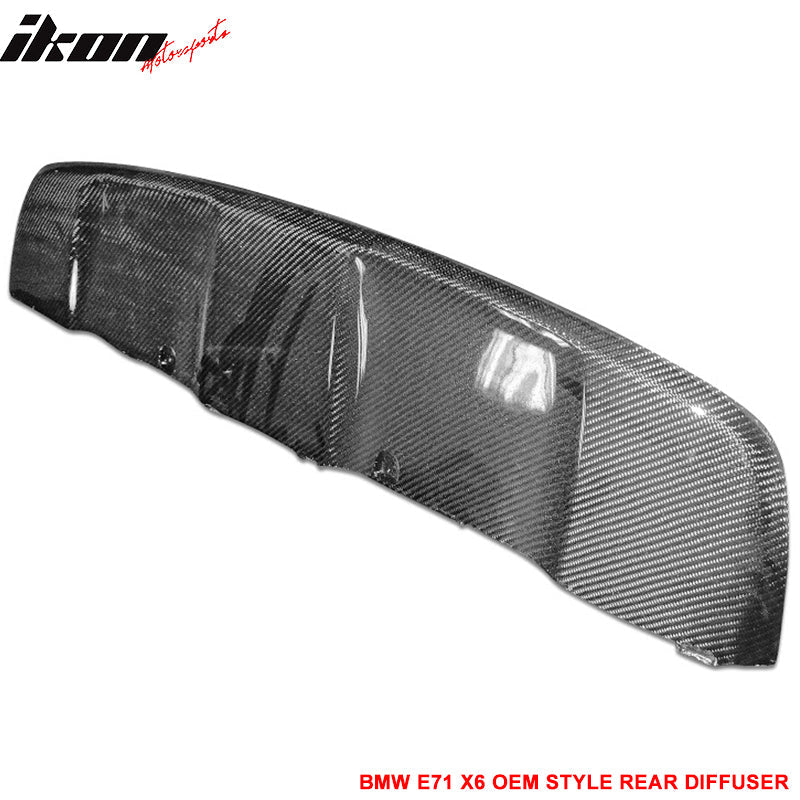 2008-2014 BMW E71 X6 OE Rear Lip Diffuser Skid Plate Carbon Fiber CF
