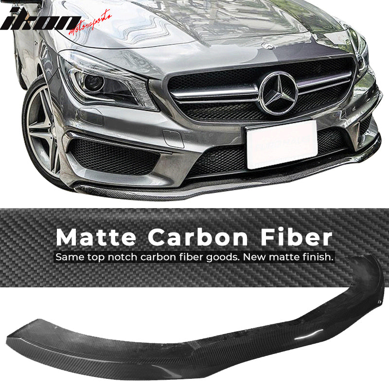 2014-2016 Benz C117 CLA-Class CLA45 Front Bumper Lip Carbon Fiber CF