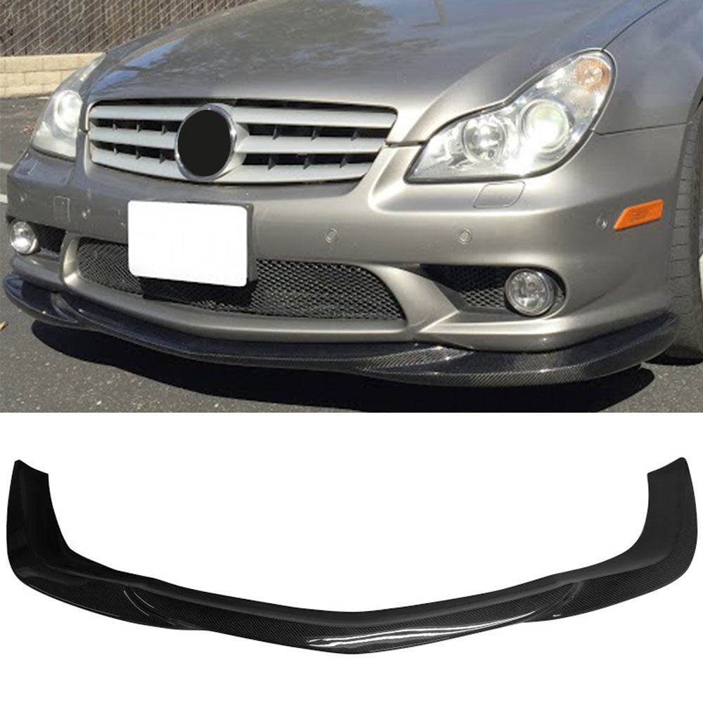 2006-2010 Benz W219 CLS55 GH Style Front Bumper Lip Carbon Fiber
