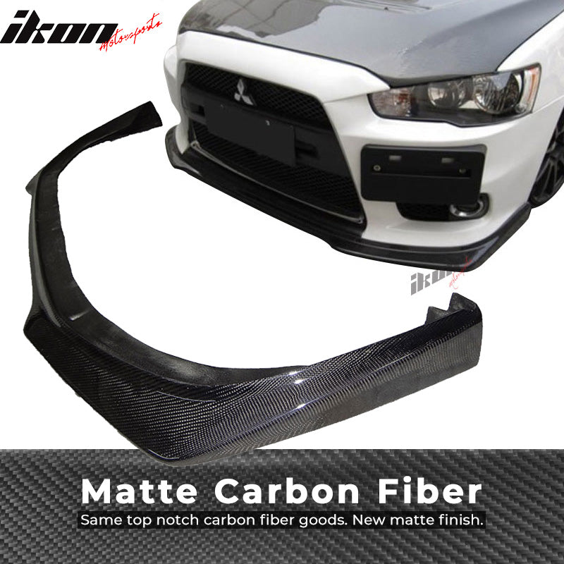 2008-2015 Mitsubishi Lancer EVO X RA Style Front Lip Carbon Fiber