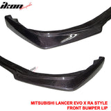 2008-2015 Mitsubishi Lancer EVO X RA Style Front Lip Carbon Fiber