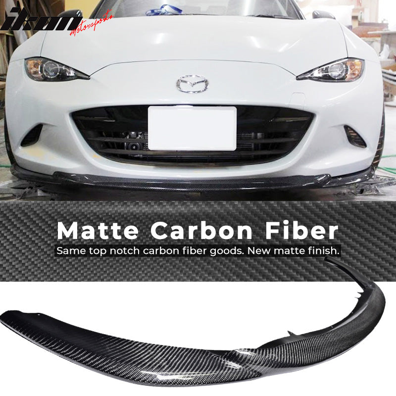 2016-2020 Mazda MX5 Miata GV Style Front Bumper Lip Carbon Fiber