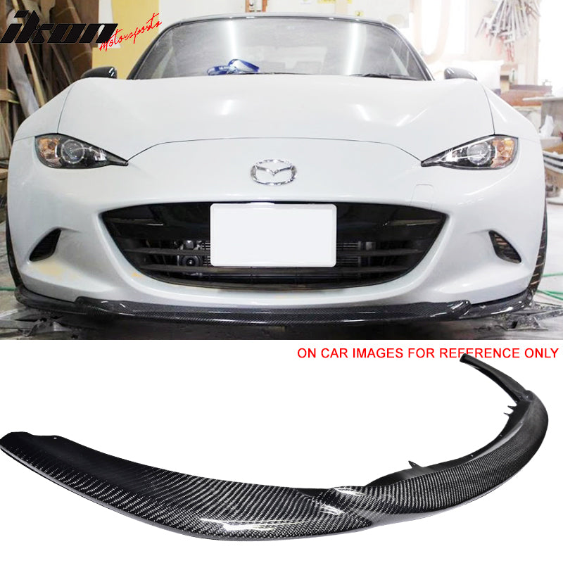 2016-2020 Mazda MX5 Miata GV Style Front Bumper Lip Carbon Fiber