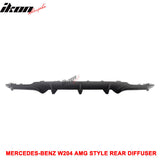 Fits 12-14 Benz W204 C-Class CF Rear Diffuser + C63 Exhaust Tips