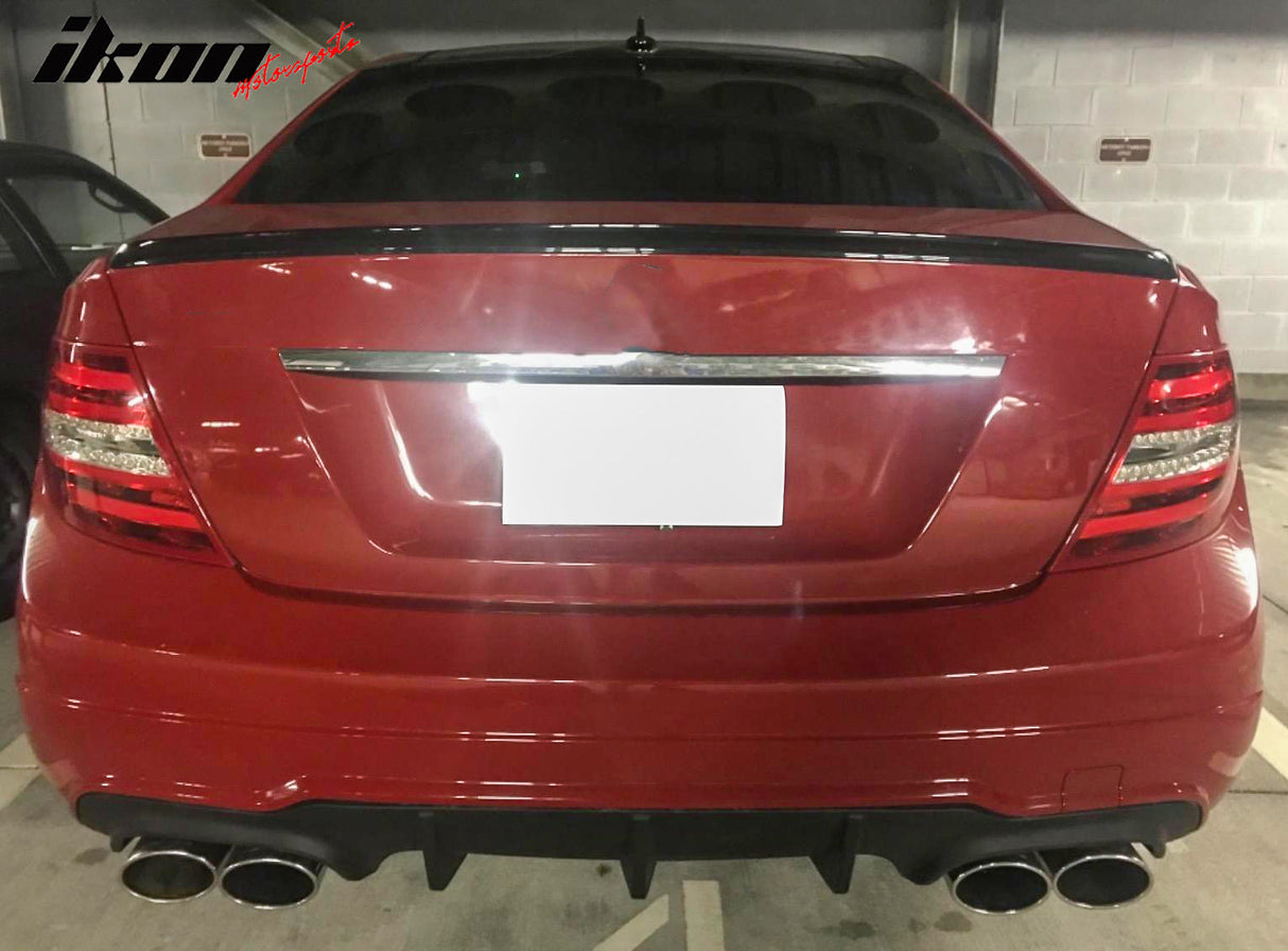 2012-2014 Mercedes W204 C-Class Rear Bumper Diffuser ABS