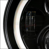 Spec-D Projector Headlights Jeep Wrangler [7" Halo LED] (Round) Black or Chrome