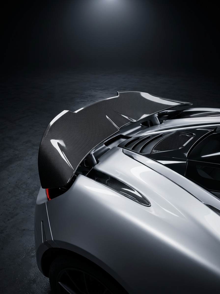 McLaren 720S Spider Dry Carbon Fiber Rear Spoiler Wing 765LT Style 2017 - 2019