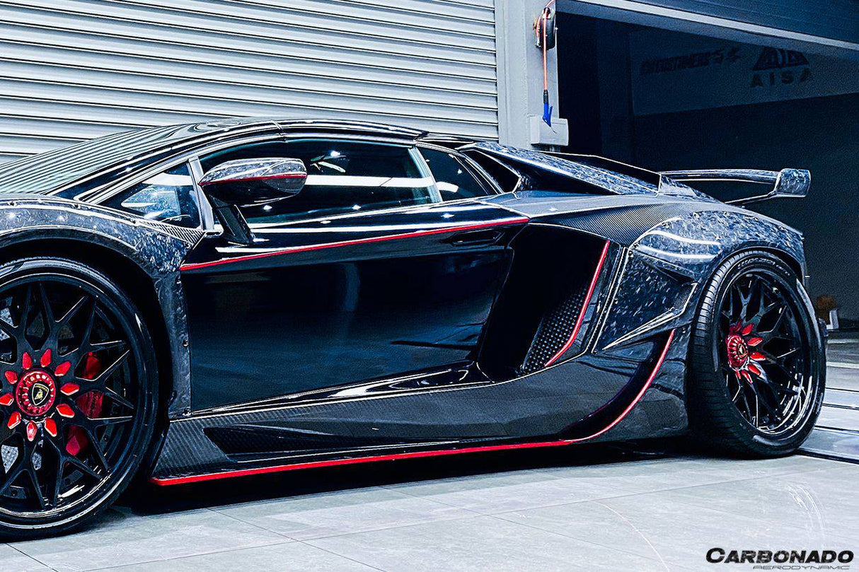2011-2022 Lamborghini Aventador Dry Carbon Fiber Mirror Cover Replacement Carbonado (OEM)| LP700, LP720, LP740, LP750, ,SVJ