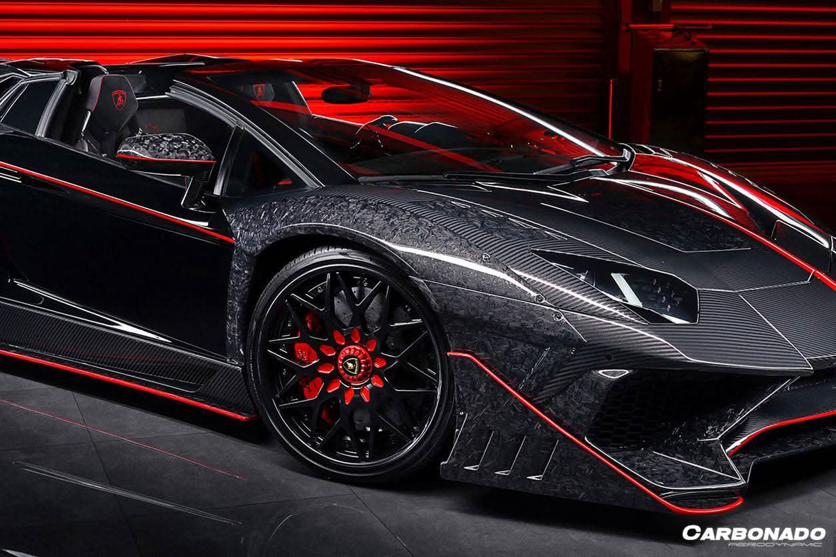 2011-2022 Lamborghini Aventador Dry Carbon Fiber Mirror Cover Replacement Carbonado (OEM)| LP700, LP720, LP740, LP750, ,SVJ