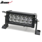 7" 36W 12 LED 2 Row 60 Degree Flood LED Work Light Bar Spot Flood Combo Truck SUV ATV Off Road For Universal Black