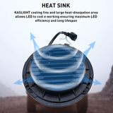 7 Inch H6024 Round LED Headlights Black High Low Sealed Beam H4h13 Adapter Compatible With Jeep Wrangler Jk Tj Lj Cj Hummber H1 H2 Pair