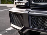 AutoTecknic Carbon Fiber Front Bumper Bull Bar Cover  - Mercedes-Benz W463 G-Class