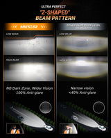 2020-2021 New Osram Chips 180w Dot 500 Brighter Antiglare H6054 5x7 7x6 LED Headlights With Turn Signal Drl Hilow Sealed Beam Compatible Jeep Cherokee Xj Wrangler Yj Ford Chevrolet Gmc Toyota Nissan Etc