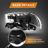 Lbrst Headlight Assembly For Gmc Sierra 1500 19992006 Classic 2007 2500 19992004 Black Housing Amber Reflector Clear Lens Driver And Passenger Side Headlamp